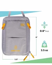 Travel Neck Wallet RFID Blocking – Hidden Passport Holder for Men & Women, Anti-