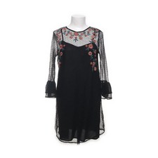 Zara Basic, Kleid, Größe: M, Schwarz/Mehrfarbig, Blumen, Spitze, Damen #yPj