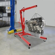 2 Tons4409 Lbs Foldable Engine Crane And Engine Hoist Leveler For Auto Repair