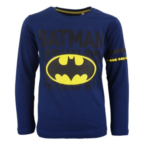 DC Comics Batman Jungen langarm T-Shirt Kinder Shirt 134-164 Blau oder Grau - Bild 2 von 9
