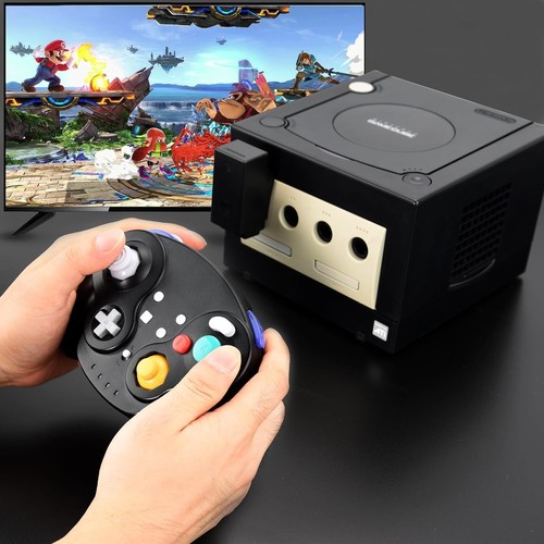 2.4G Wireless NGC Game Controller with NGC Receiver Classic GC Gamepad Vibration - Picture 2 of 10