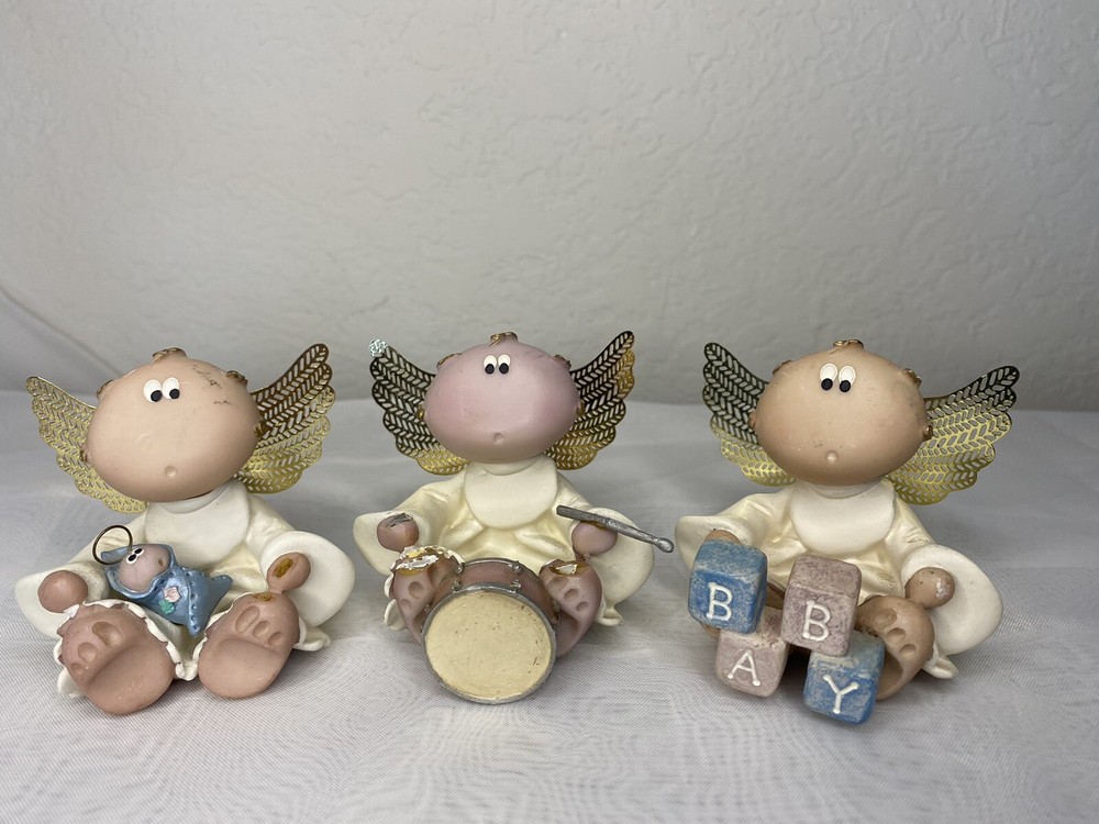 Lot of 3 Vintage Russ Angel Cheek’s Kirk’s Kritters Figurines