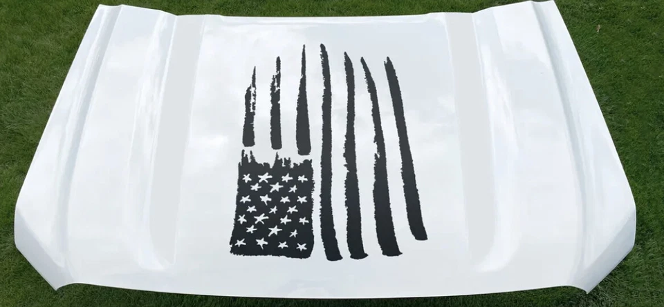 Chevy SUBURBAN TAHOE LT RST 2021 2022 2023 calcomanía capó bandera envejecida Foto 2 de 4