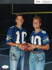 JSA Steve Largent Jim Zorn Autographed Signed 8x10 Photo Seahawks TRB 1527B