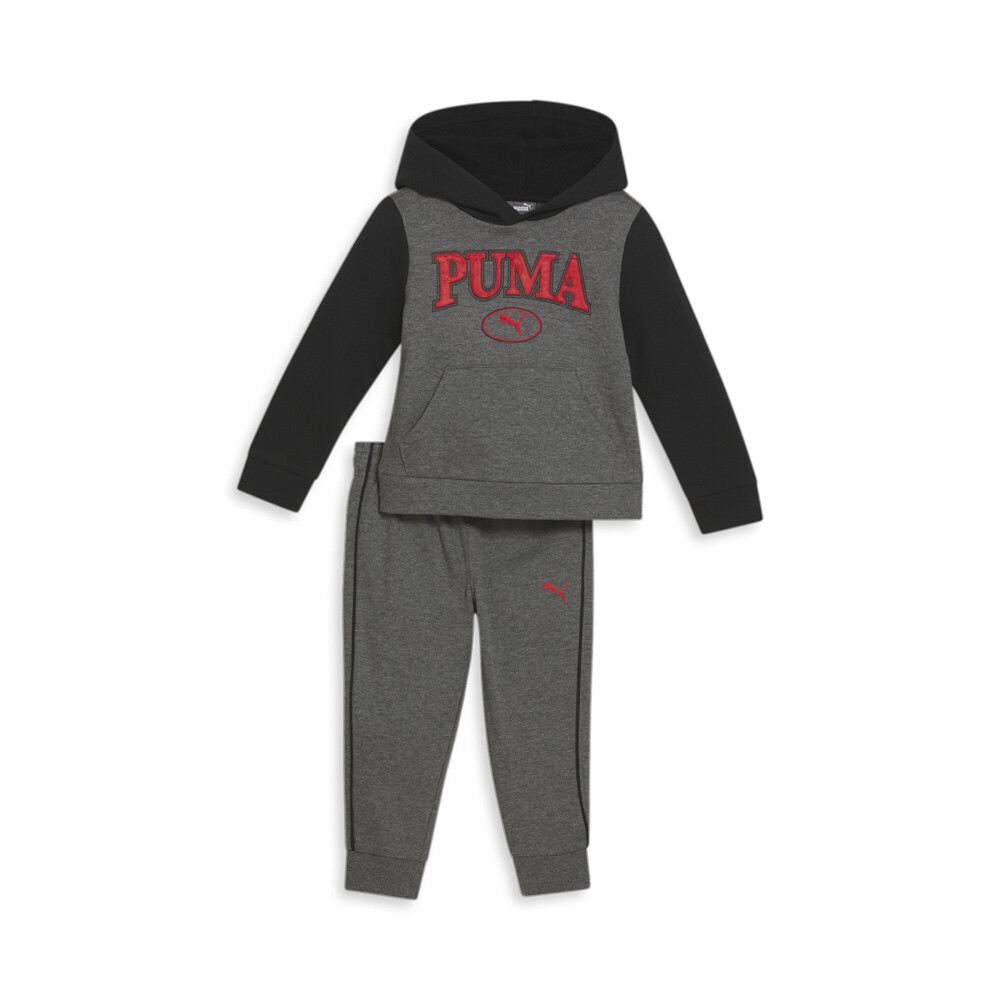 Комплект для бега трусцой с флисовой толстовкой Puma из 2 предметов для маленьких мальчиков, повседневные топы размера 2, 85969701