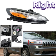 Right Side For Jeep Cherokee 2014-2018 LED DRL Headlight Headlamp Signal Lamp