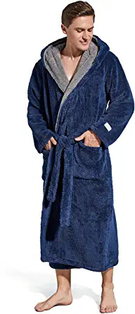 plush robe with hood