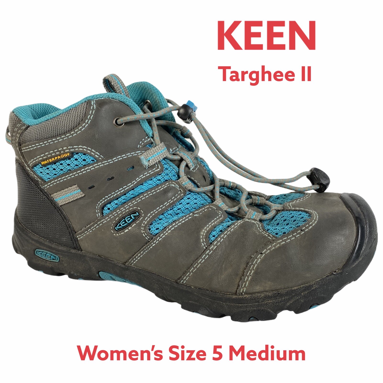 Scarpe stivali da trekking Keen Targhee II impermeabili metà grigio blu donna taglia 5 M
