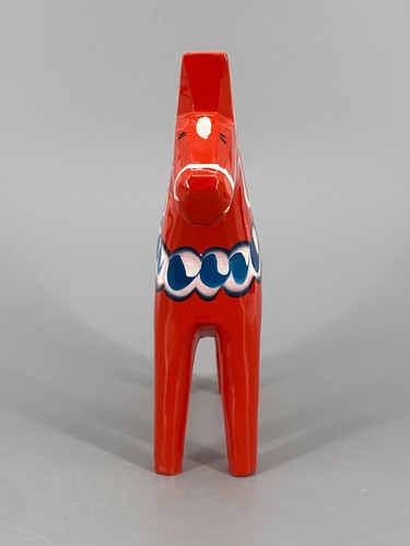 *DALAPFERD SCHWEDISCH SCHWEDEN FIGUR FÄRNÄS ROT 18 CM HOLZ HANDBEMALT VINTAGE - Bild 3 von 9
