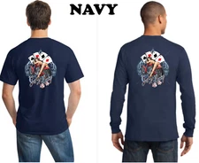 Biker Motorcycle Get Lucky Poker Run Sexy Girl Custom Made Chopper Mens T Shirt