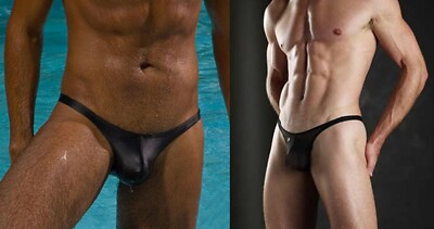 MCT Bade SLIP Badehose Swell Push-Up Rio TANGA BULGE POUCH SCHWARZ S M L XL 2XL