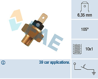 FAE 35820 Temperaturschalter, Kühlmittelwarnlampe für VW