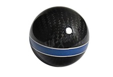 Real Carbon Fiber Ball Manual MT Gear Shift Shifter Knob W/Blue Stripe Universal