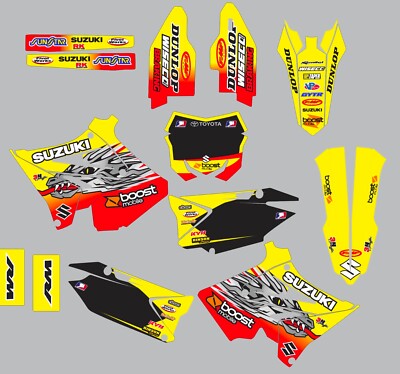 Decals for Suzuki RM250 RM125 RM 125 250 GRAPHICS 2001-2012 POLISPORT RESTYLE