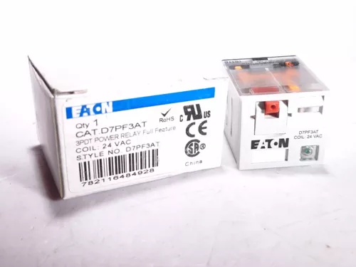 EATON D7PF3AT 3PDT POWER RELAY 24VAC COIL - 18 AVAILABLE