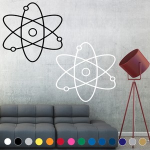 Atomic Symbol Atom Sign Nerd Wall Art Decal Sticker Door Room House Decor V1 Ebay