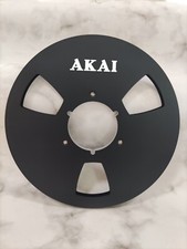 One Pair Black Akai 10.5'' 1/4' Light Metal Aluminum Reel to Reel Tape Reel