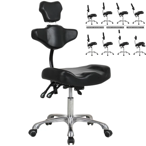 Adjustable Tattoo Chair Hydraulic Tattoo Artist Chair Tattoo Furniture Black - product listing photo