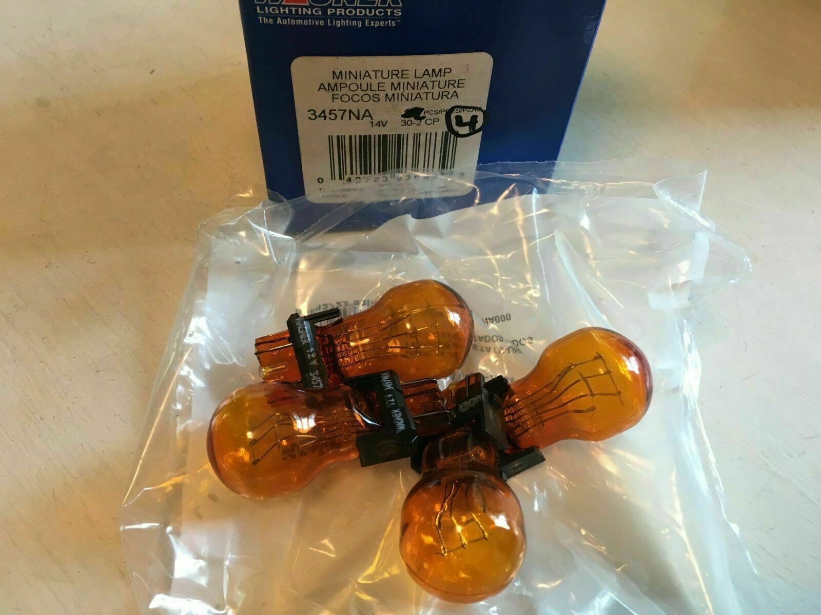 Light Bulb Inner Turn Signal Light Bulb Front Inner Wagner Lighting 3457NA - Lot of 4 ...