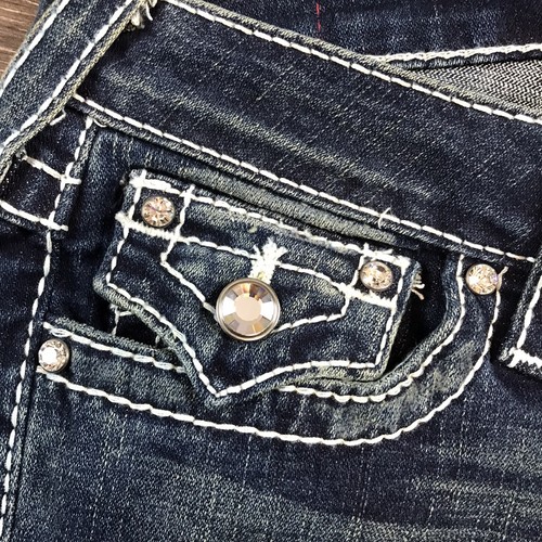 True Religion Disco Billy Big T Women’s Vintage Princess Diamond Cut Denim Jeans - Picture 4 of 12