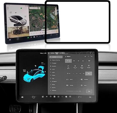 Screen Frame Protector for Tesla Model 3 Y Accessories Silicone Black 2017-2024