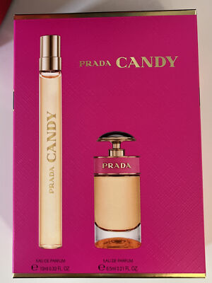 PRADA CANDY Perfume 2pc Gift Set ,EDP for Women, MINI DUO 10ml;6.5