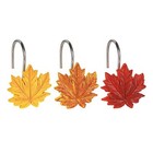 Maple Leaf Shower Curtain Hooks for Fall Autumn Home Decorative Shower Curtai.