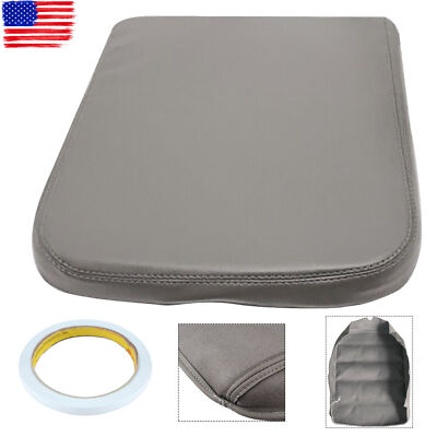 Leather Console Lid Cover For 2002-2008 Dodge Ram 2500 - Microfiber Leather, Black 8 thumbnail image