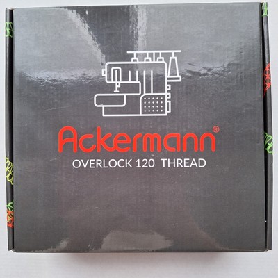 Ackermann Overlock 120 Thread, Bauschgarn (16 Farben x 1000m) Stärke 120 