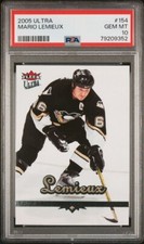 2005 Fleer Ultra 154 Mario Lemieux PSA 10 Pittsburgh Penguins NHL