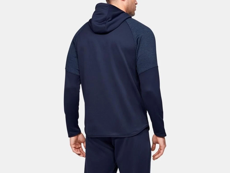 Under Armour Hombres Calificatorio Vellón Anorak Azul Marino/Blanco -X Grande Foto 2 de 2