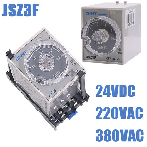 JSZ3F Time Relays Power-on Delay Timer 8pin 24VDC 220VAC 380VAC Multi-range 5A - Afbeelding 1 van 12