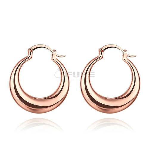 Hypoallergenic 925 Sterling Silver Filled Moon Shaped Hoop Huggies Stud Earrings - Picture 23 of 44