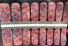 Color Nail Polish Strips,16ct.cotton Candy Marble  PLEASE READ DESCRIPTION BELOW