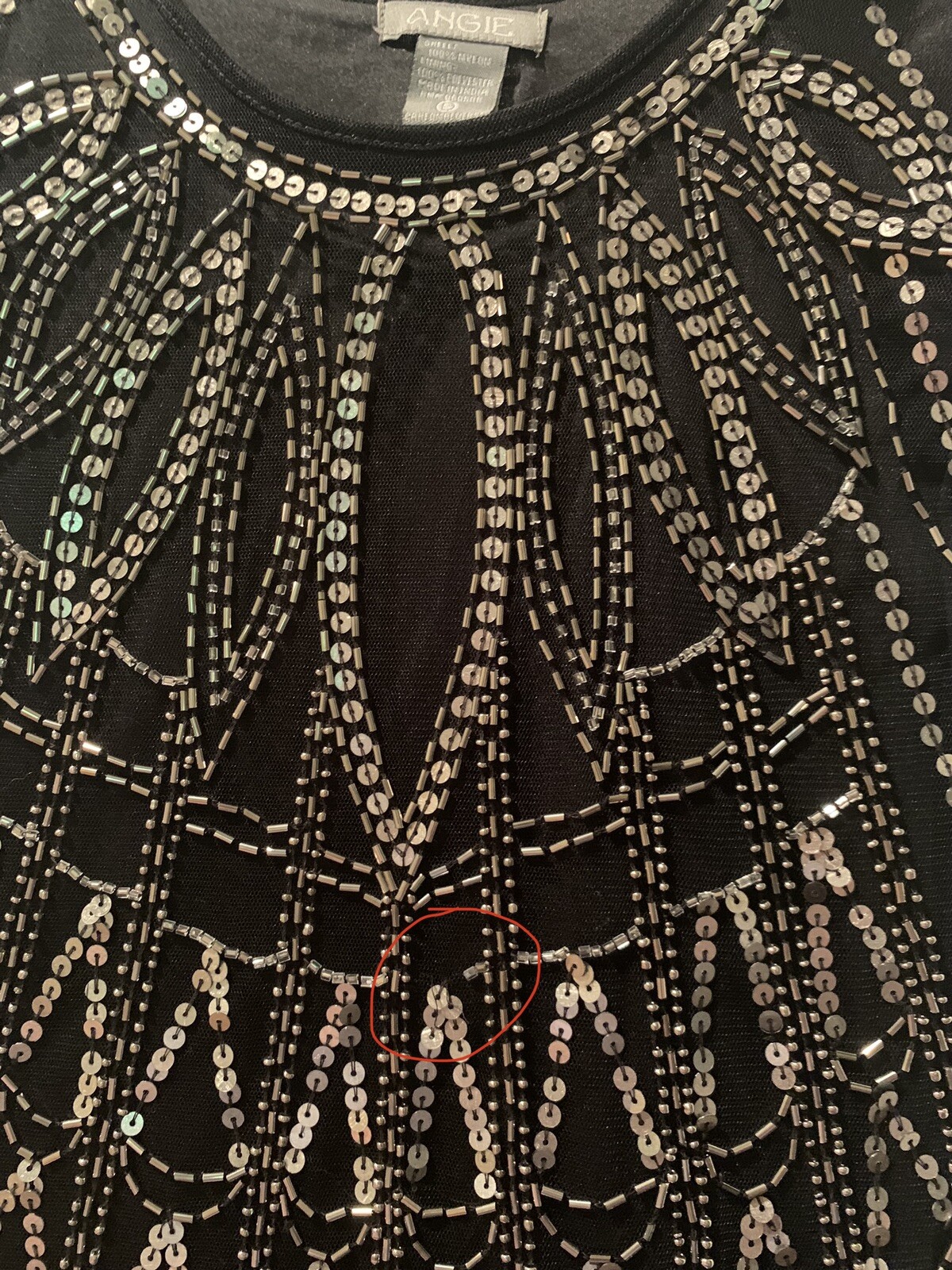 ROARING 20's Silver Sequins Beaded Flapper Dress … - image 17