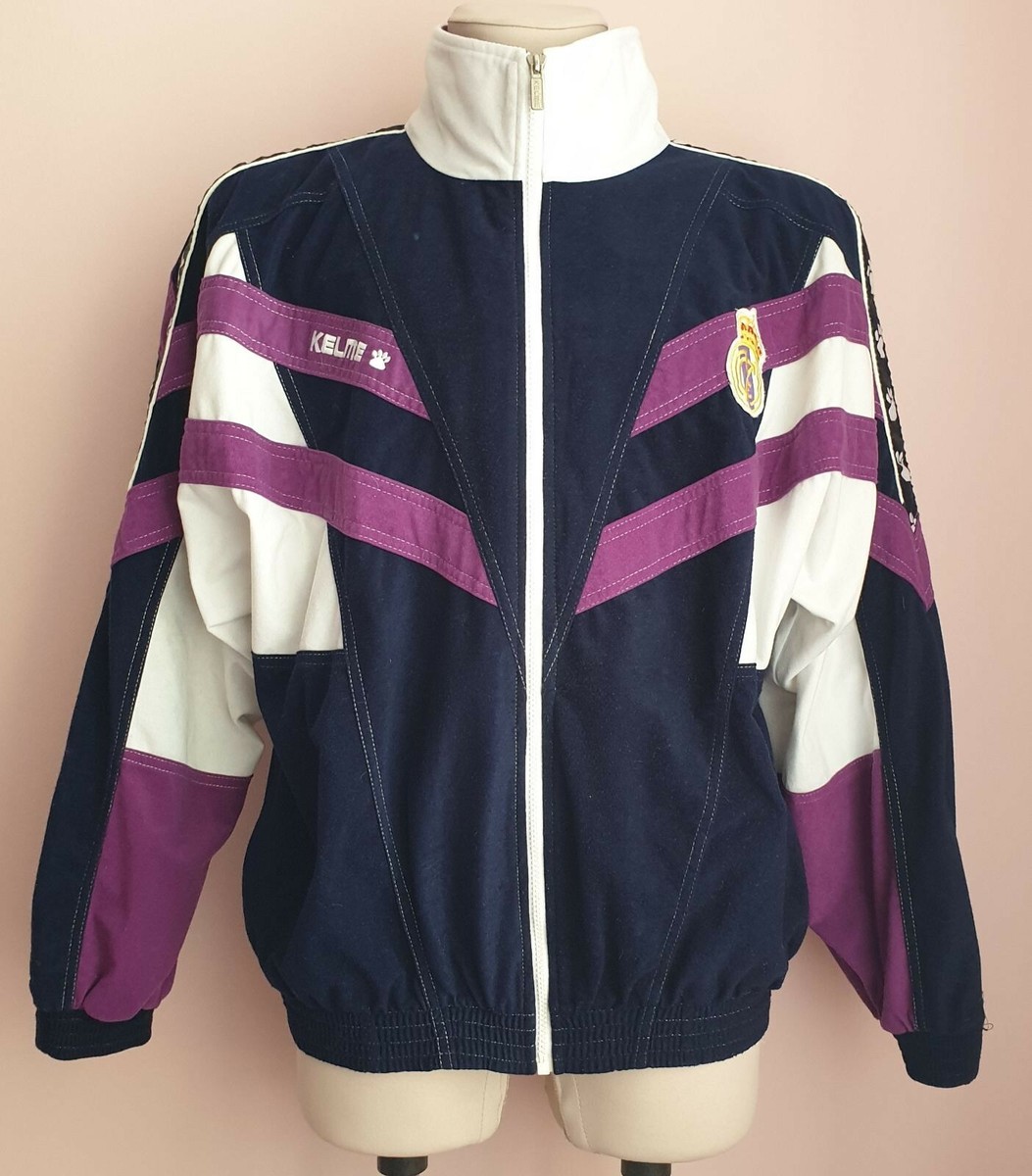 Real Madrid Kelme White/Blue/Violet top training fleece Jacket