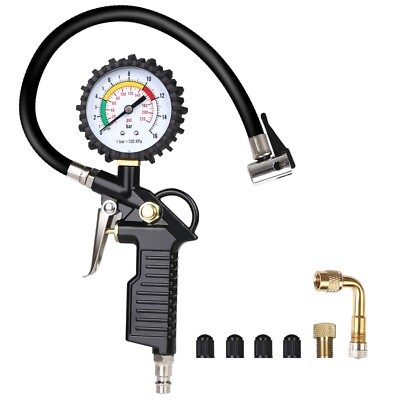 Präziser Luftdruckprüfer und Reifenfüller für sichere Autofahrten - 220 PSI