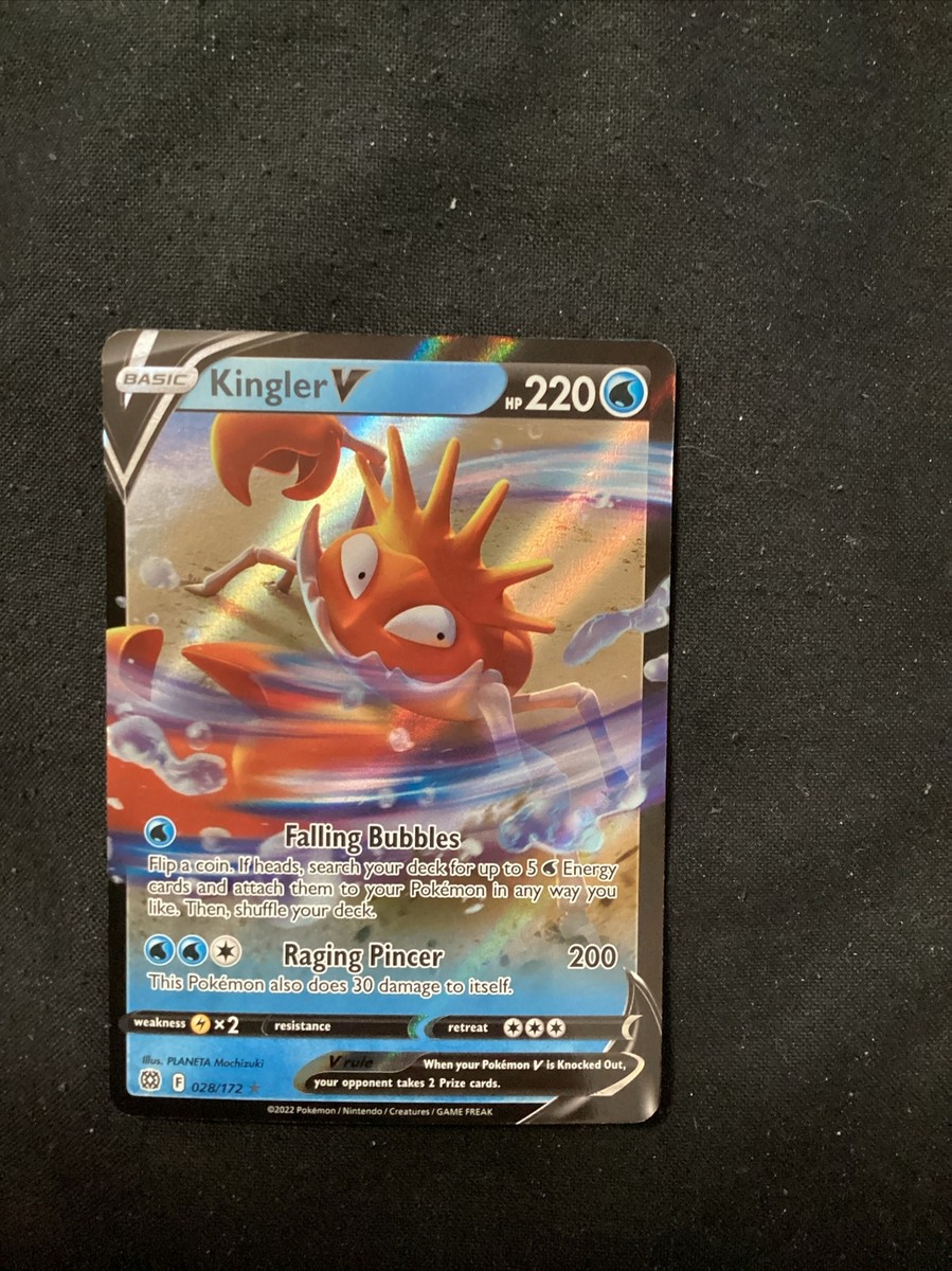 Kingler V 028/172 Brilliant Stars Ultra Rare Holo Card Pokemon TCG JT57 |  eBay