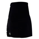 New Black Tartan 6 Yard Premium Highland Scottish Traditional Active Men Kilts.