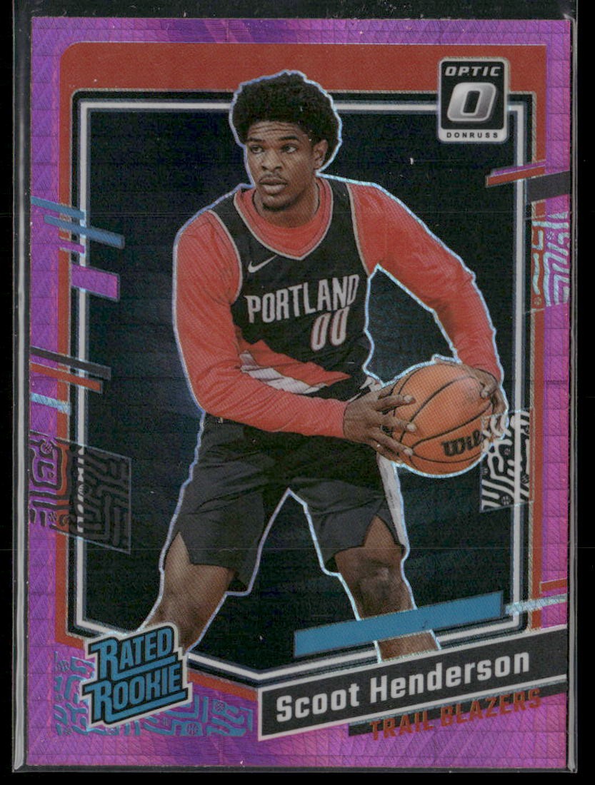 2023-24 Donruss Optic #239 Scoot Henderson Hyper Pink