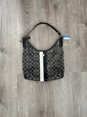 Coach Signature Stripe Chelsea Hobo Shoulder Bag Purse F14476
