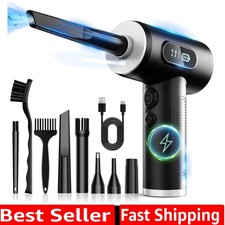 Compressed Air Duster-3 Gear Adjustable 100000RPM Electric Air Duster with LE...