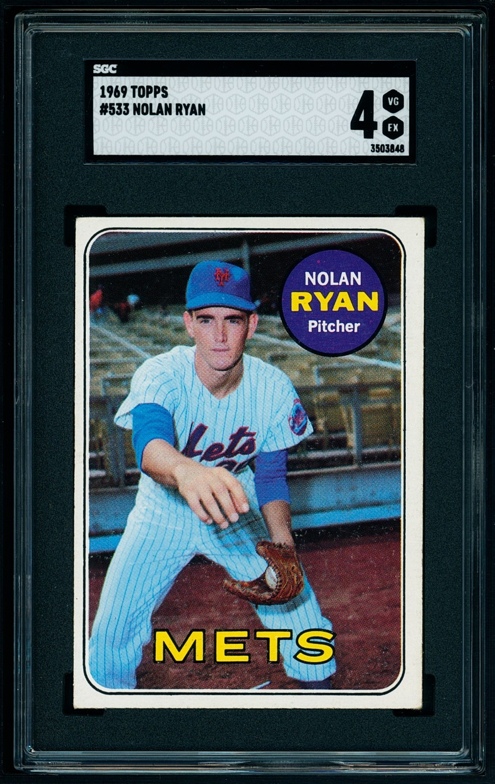 1969 Topps - High # Nolan Ryan HOF #533 2nd Yr Card - SGC 4 Great Color