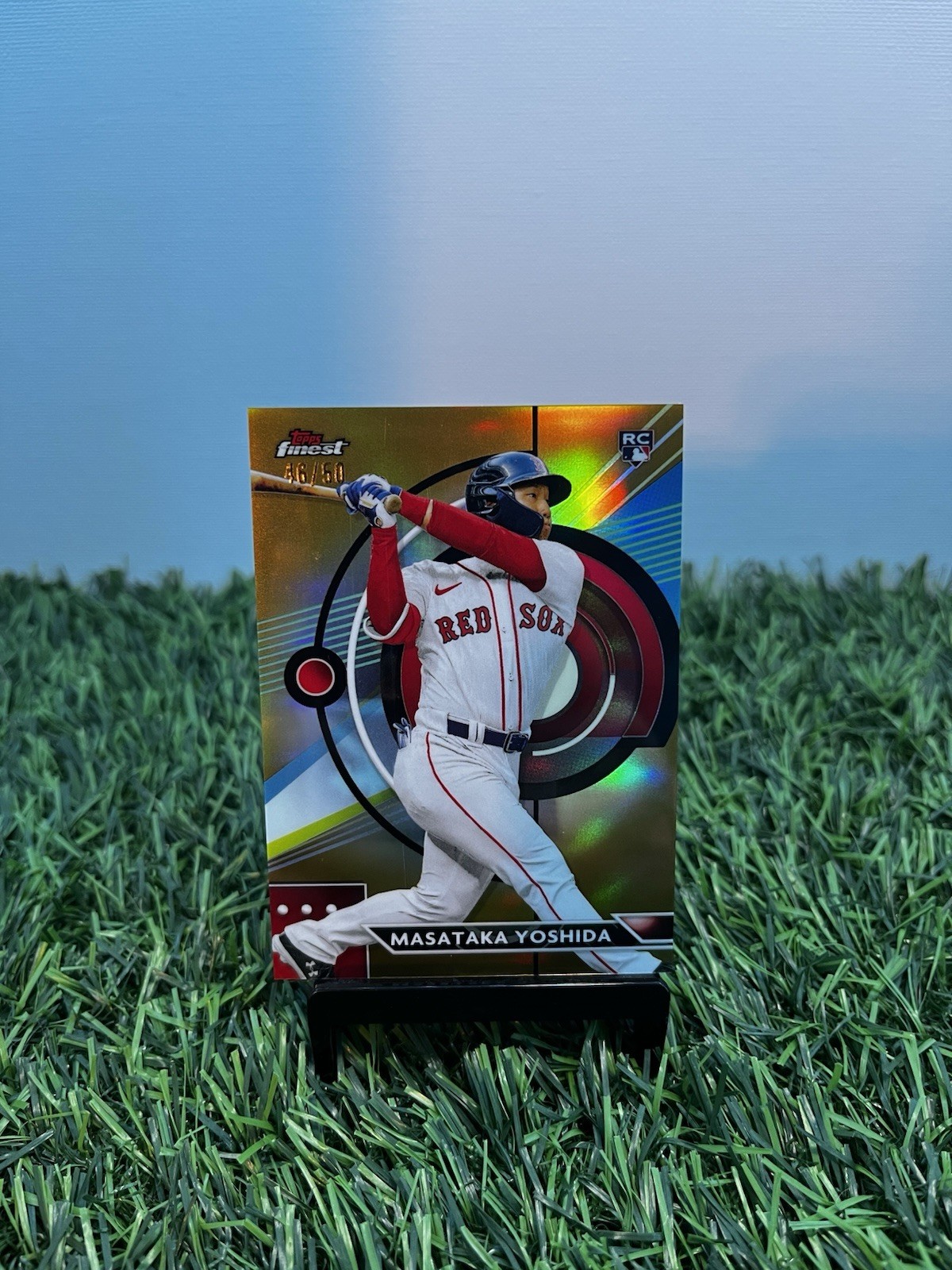 2023 Topps Finest - Masataka Yoshida #76 Gold Refractor /50 (RC)