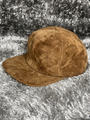 Vintage LL Bean Hat Cap Strapback Large Brown Made of Genuine Leather Suede - Picture 2 of 14