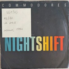 Commodores Nightshift Vinyl Record 7" VG+/VG TMG1371 1984