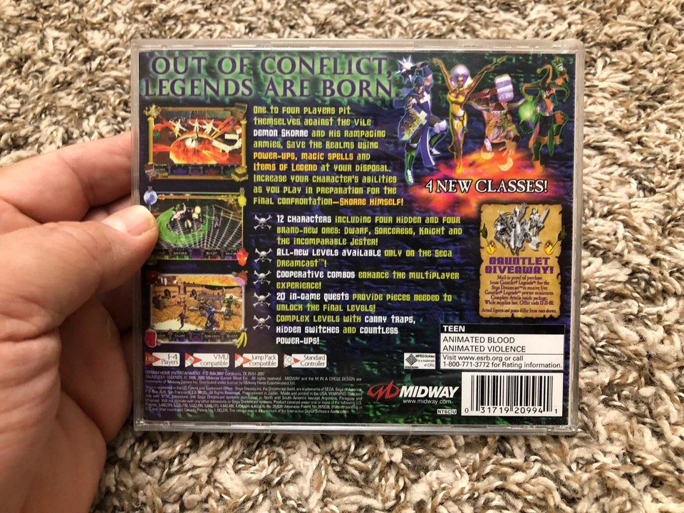 Gauntlet Legends (Sega Dreamcast, 2000) Manual Incluido Juego Midway Foto 2 de 4