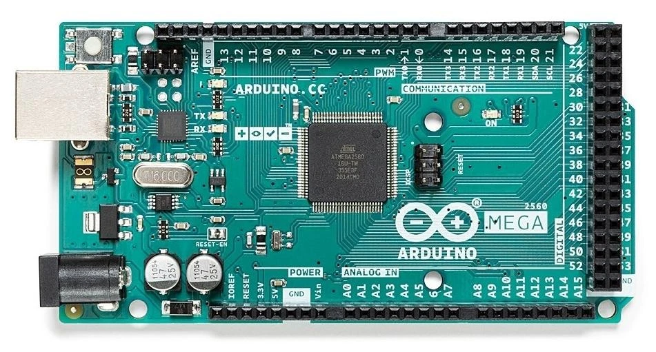 Arduino Mega 2560 Rev3 mit ATmega2560, 54 GPIOs, 4 UARTs,5V, 16MHz, A000067 - Bild 2 von 2