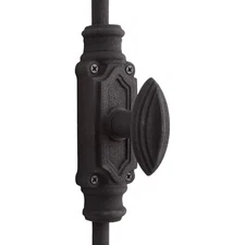 Signature Ironmongery Barcheski Door Iron Cremone Bolt Textured Matt Black Up to