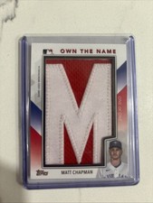 2023 Topps Update Series Own the Name Relics Matt Chapman #OTN-MC /1 (MEM)
